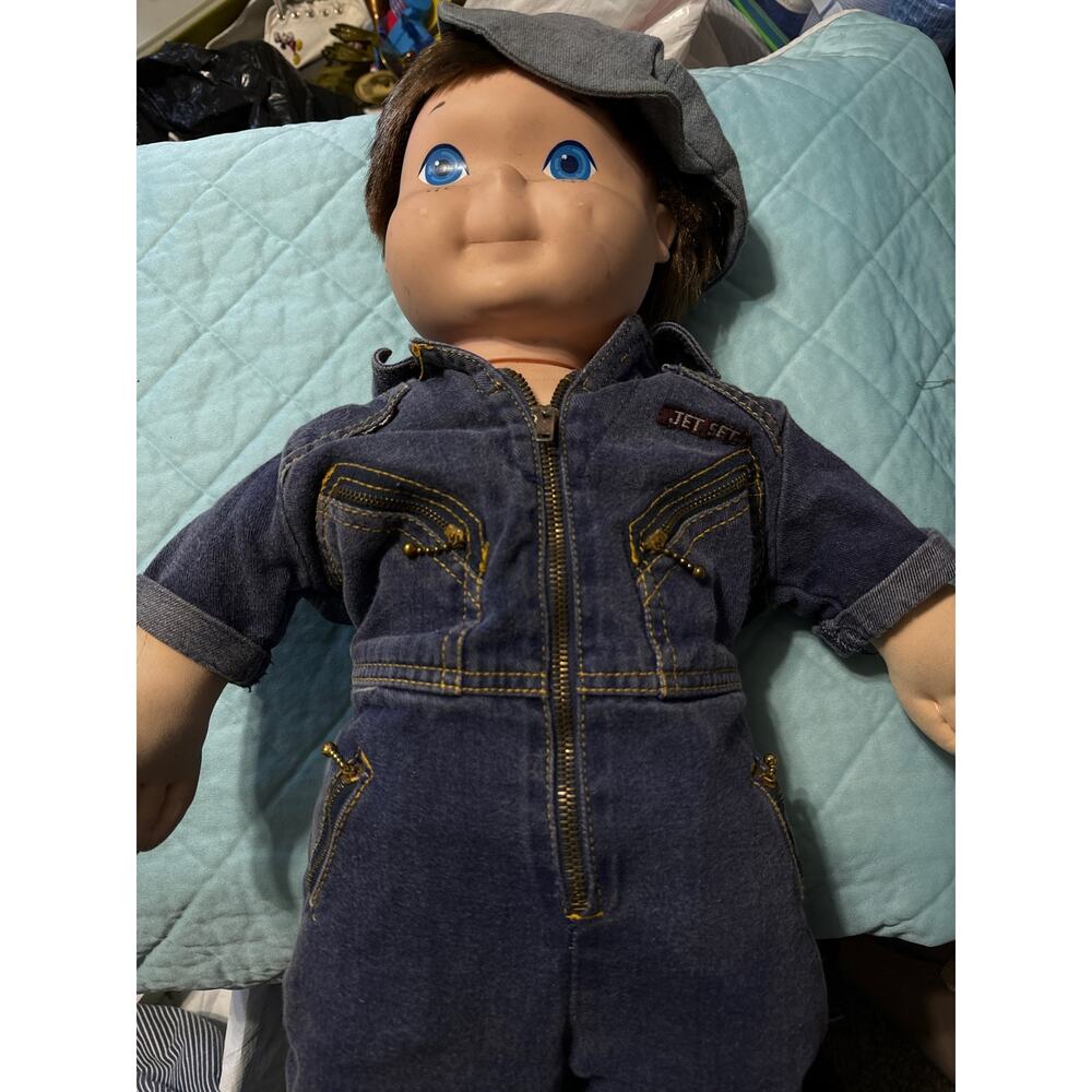 PLAYSKOOL ORIGINAL MY BUDDY DOLL, WITH OVERALLS AND SHOES and‎ extra outfit